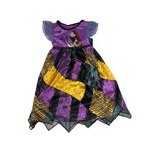 Disney Nightmare Before Christmas Sally Sleep Gown Girls 3T Purple Dress NWT